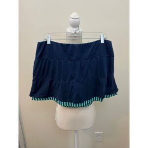 Bolle Navy Tennis Skort Pleated Hem Size XL